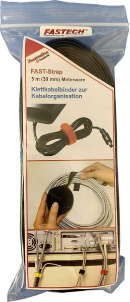 FASTECH® 698-330-Bag Klettband zum Bündeln Haft- und Flauschteil (L x B) 5000 mm x 30 mm Schwarz 5 m