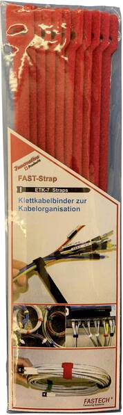FASTECH® E7-2-530-B10 Klettkabelbinder zum Bündeln Haft- und Flauschteil (L x B) 200 mm x 7 mm Rot 10 St.