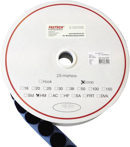 FASTECH® T02020999903C1 Klettpunkt zum Aufkleben Hotmelt Flauschteil (Ø) 20 mm Schwarz 1 St.
