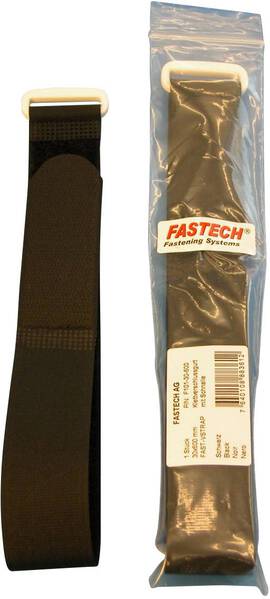 FASTECH® F101-30-600 Klettband mit Gurt Haft- und Flauschteil (L x B) 600 mm x 30 mm Schwarz 1 St.