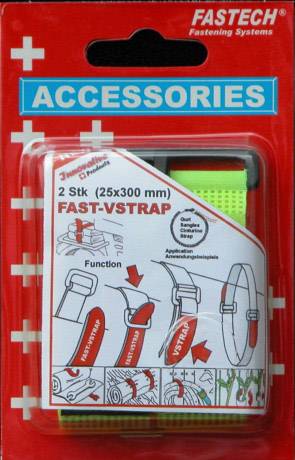 FASTECH® 688-777 Klettband mit Gurt Haft- und Flauschteil (L x B) 300 mm x 25 mm Gelb 2 St.