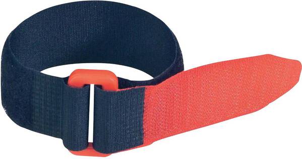 FASTECH® F101-25-240 Klettband mit Gurt Haft- und Flauschteil (L x B) 240 mm x 25 mm Schwarz, Rot 5 St.