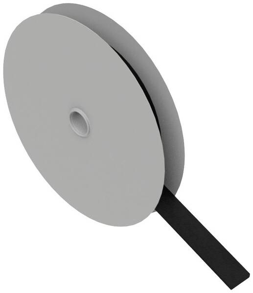 Hebotec 11-KE10001FRT Klettband zum Bündeln Haft- und Flauschteil (L x B) 1000 mm x 10 mm Schwarz 1 m