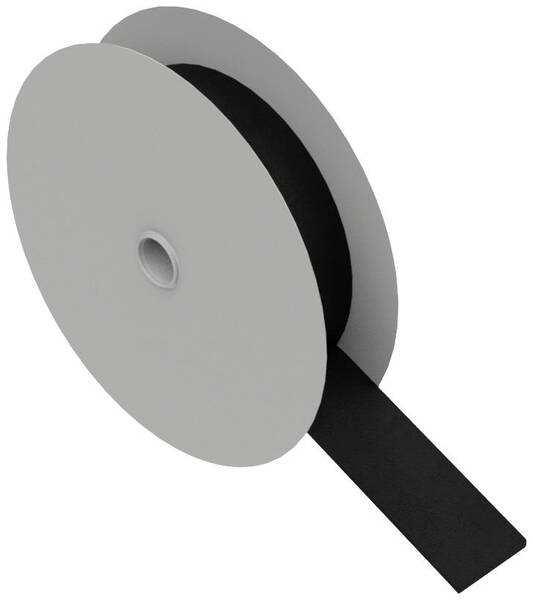 Hebotec 11-KE20002,5FRT Klettband zum Bündeln Haft- und Flauschteil (L x B) 2500 mm x 20 mm Schwarz 2.5 m