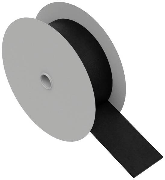 Hebotec 11-KE30002,5FRT Klettband zum Bündeln Haft- und Flauschteil (L x B) 2500 mm x 30 mm Schwarz 2.5 m