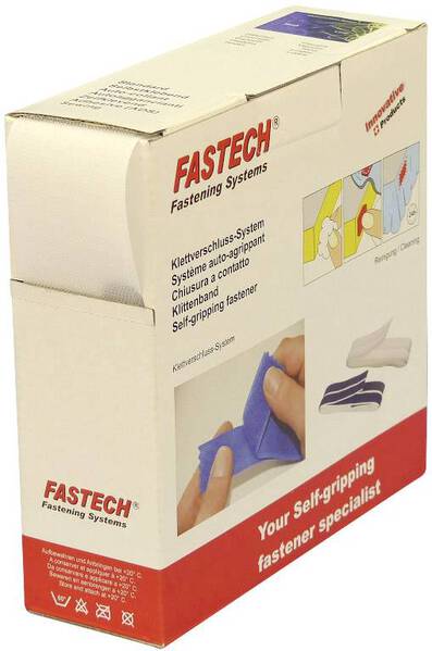 FASTECH® B50-STD-H-000010 Klettband zum Aufnähen Haftteil (L x B) 10 m x 50 mm Weiß 10 m