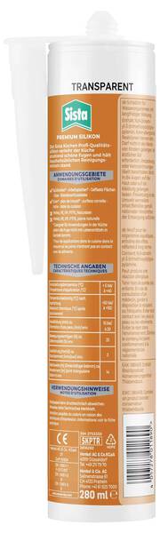 Sista Küche Silikon Herstellerfarbe Transparent SKPTR 280 ml