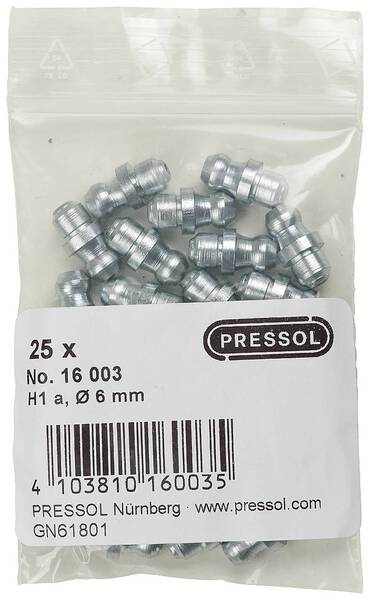 Pressol Kegelschmiernippel H1 A-gerade, Ø 6 mm-V 1 St.