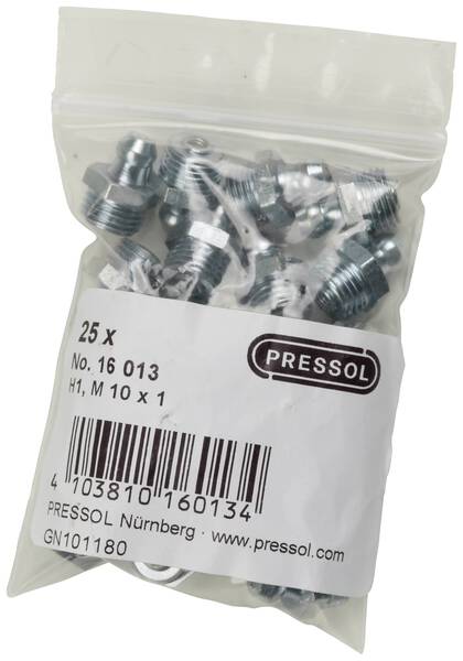 Pressol Kegelschmiernippel H1-gerade, M 10 x 1-V 25 St.