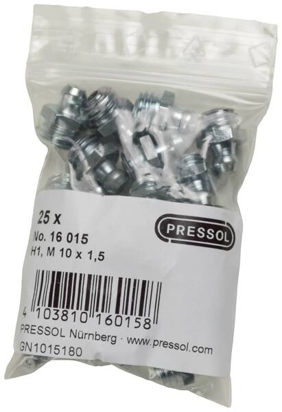 Pressol Kegelschmiernippel H1-gerade, M 10 x 1,5 25 St.