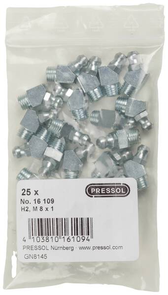 Pressol Kegelschmiernippel H2-45°, M 8 x 1-VZ-VK 25 St.
