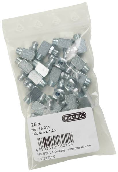 Pressol Kegelschmiernippel H3-90°, M 8 x 1,25-VZ 25 St.