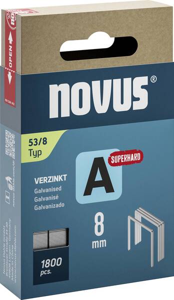 Novus Tools 042-0775 Feindrahtklammern Typ 53 1800 St. Abmessungen (L x B) 8 mm x 11.3 mm