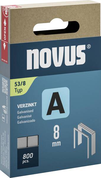 Novus Tools 042-0777 Feindrahtklammern Typ 53 800 St. Abmessungen (L x B) 8 mm x 11.3 mm