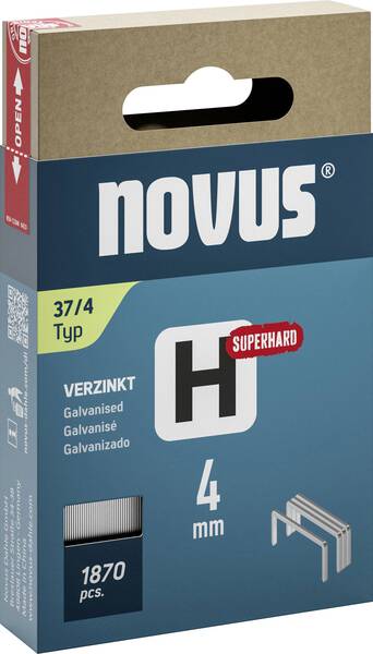 Novus Tools 042-0783 Feindrahtklammern Typ 37 1870 St. Abmessungen (L x B) 4 mm x 10.6 mm