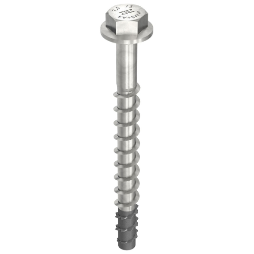 HECO MULTI-MONTI-plus SS A4 10,0 x 65, Sechskantkopf mit angepresster Scheibe, Sechskantkopf, blank, Spitze phosphatiert