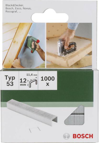 Bosch Accessories 2609255821 Feindrahtklammern Typ 53 1000 St. Abmessungen (L x B) 10 mm x 11.4 mm