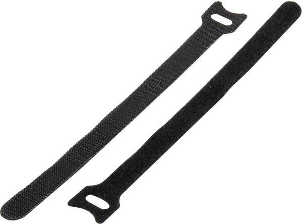 Basetech 98001c371 Klettkabelbinder zum Bündeln Haft- und Flauschteil (L x B) 250 mm x 13 mm Schwarz 1 St.