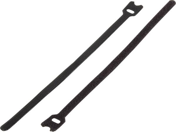 Basetech 98001c378 Klettkabelbinder zum Bündeln Haft- und Flauschteil (L x B) 200 mm x 7 mm Schwarz 1 St.
