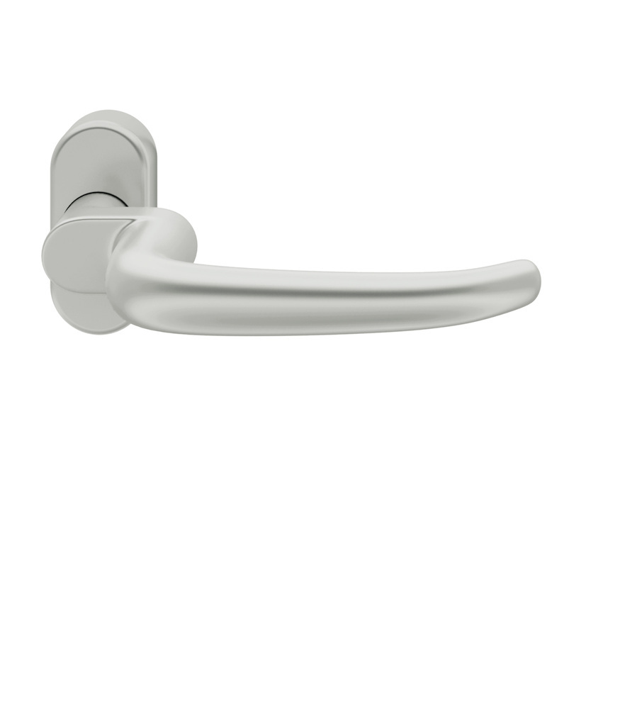 FSB FH Drücker-Halbgarnitur ohne Schlüsselrosette 06 1053, oval, VK 9 mm, Aluminium