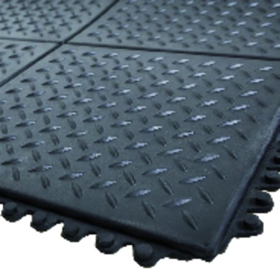 VR Trade - Gummi Steckmatte schwarz geschlossen 900X900X15mm