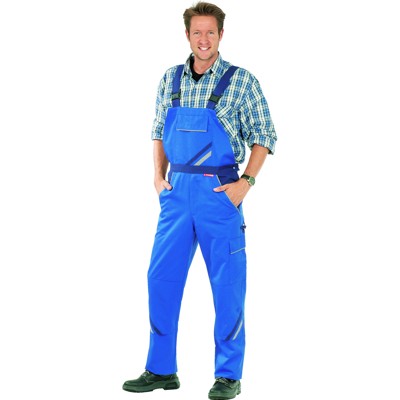 Planam - Latzhose 2330 kornblau/marine/zink, Größe 28