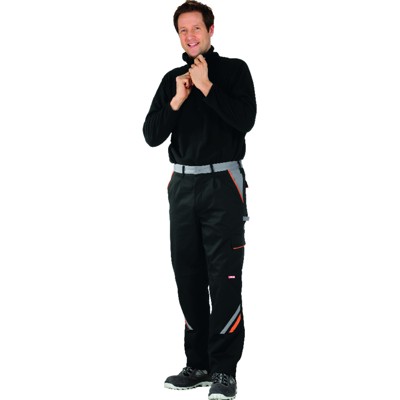 Planam - Bundhose 2421 schwarz/orange/zink, Größe 25