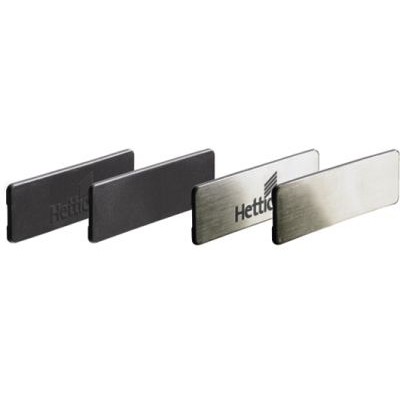 HETTICH - Möbel-Zierkappe, für Schubkasten, InnoTech, 9079227, Kunststoff edelstahloptik