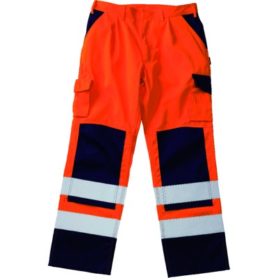 MASCOT® - Warnschutz-Bundhose Olinda 07179-470, warnorange/marineblau, Größe C51, 82