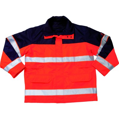 MASCOT® - Warnschutzjacke Savona 00930-880, warnorange/marineblau, Größe 3XL