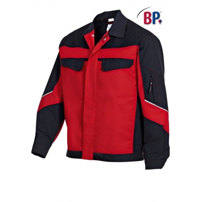 BP® - Arbeitsjacke 1607 559 rot/schwarz, Größe 44/46l