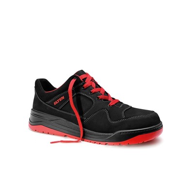 ELTEN - Sicherheitshalbschuh MAVERICK black-red Low ESD S3, Größe 48