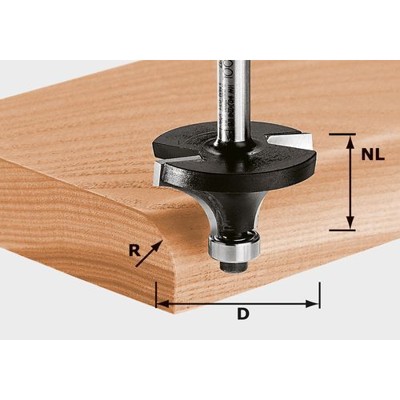 Festool - Abrundfräser HW Schaft-ø8mm ø38,1/R12,7 KL