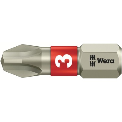 Wera® - Bit für Kreuzschlitz Phillips® 3851/1 TS PH, Edelstahl, PH 3 x 25mm