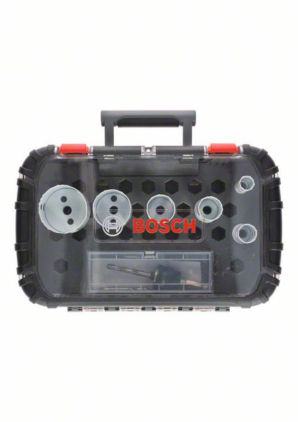 BOSCH Lochsägen-Set Progressor for Wood and Metal, 9-teiliges Sanitärset, 20 - 64 mm