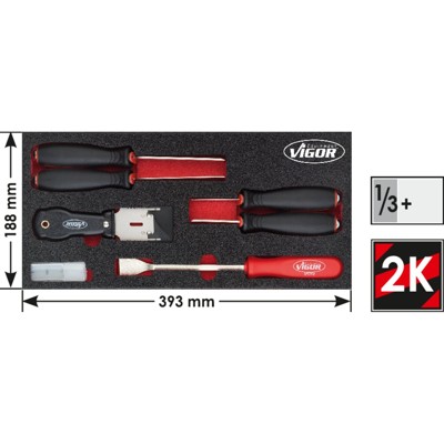 VIGOR® - Schaber-Satz V50176, 16-teilig