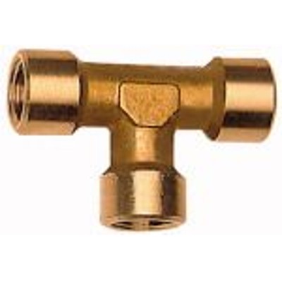 RIEGLER® - T-Verteiler Messing blank 3x IG G3/4" Länge 73mm / 36,5mm SW25