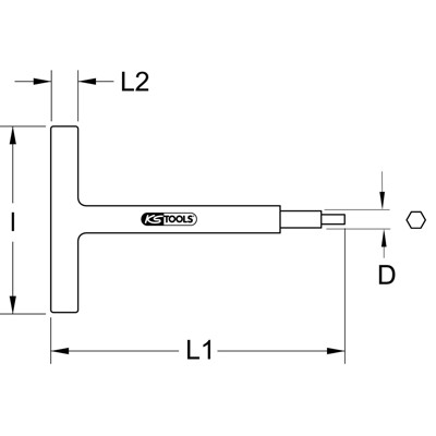 KSTOOLS® - T-Griff-Innensechskant-Stiftschlüssel mit Schutzisolierung, 6x160mm