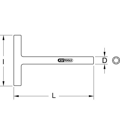 KSTOOLS® - T-Griff-Steckschlüssel mit Schutzisolierung, 8 x 300mm