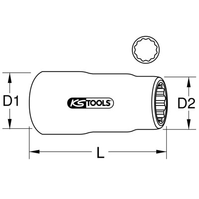 KSTOOLS® - 3/8" Stecknuss mit Schutzisolierung, 11mm
