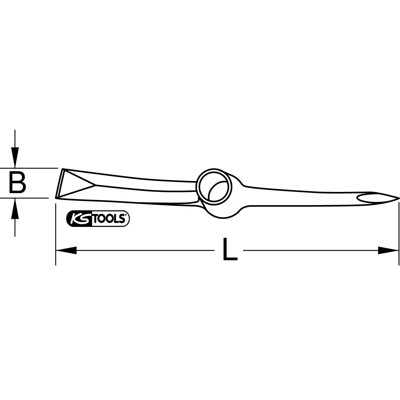 KSTOOLS® - Spitzhacke, rund, 560mm