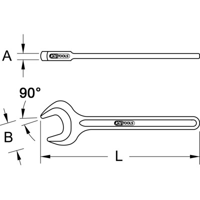 KSTOOLS® - BRONZEplus Zugmaulschlüssel 90°, 2"