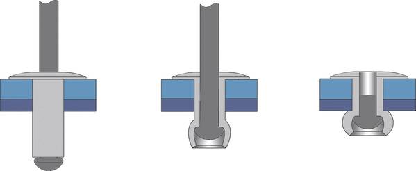Bralo 1210004006 Blindniete (Ø x L) 4 mm x 6 mm Stahl Stahl 500 St.