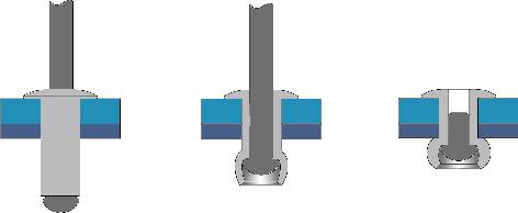 Bralo 1010003006 Blindniete (Ø x L) 3 mm x 6 mm Stahl Aluminium 500 St.