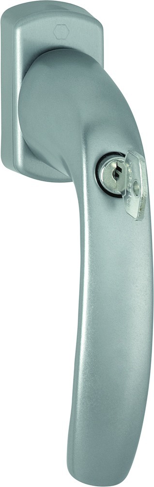 HOPPE® Fenstergriff abschließbar New York 0810SVS/U10, mit Schrauben, Aluminium, 3498060