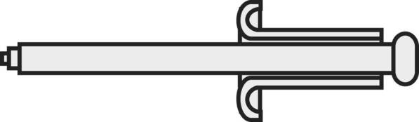 TOOLCRAFT 194729 Blindniete (Ø x L) 4 mm x 5 mm Stahl Aluminium A4*5 D7337-AL/ST 10 St.
