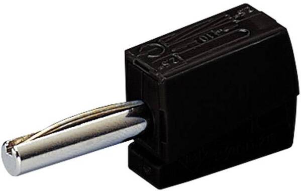 WAGO Bananenstecker Stecker, gerade Stift-Ø: 4 mm Schwarz 1 St.