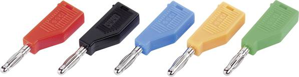 TRU COMPONENTS TC-R8-B19 R Büschelstecker Stecker, gerade Stift-Ø: 4 mm Rot 1 St.