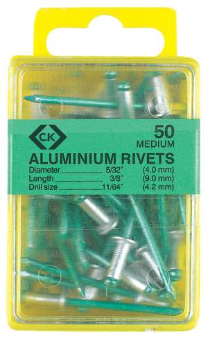 C.K T3819A 412 Blindniete (Ø x L) 3.15 mm x 9 mm Aluminium Aluminium 50 St.