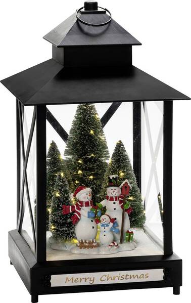 Konstsmide 4342-000 LED-Szenerie Schneemänner EEK G (A - G) Warmweiß LED Schwarz mit Schalter, Timer
